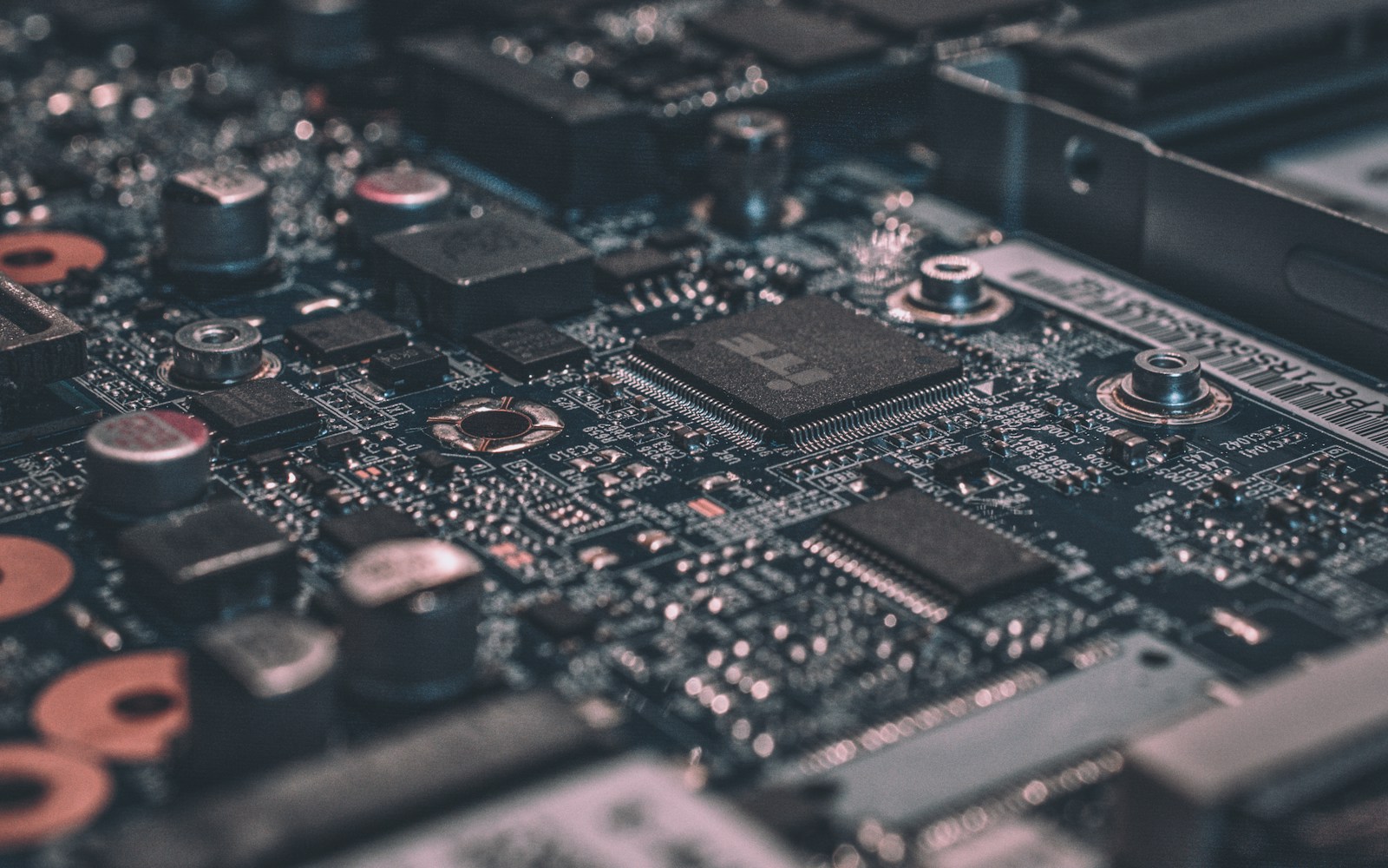 A circuit board representing Batyr AI.